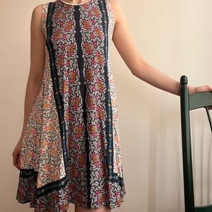 Boho Sleeveless Mini Dress, Small